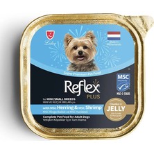 Reflex Plus Jöle Içinde Et Parçacıklı Msc Ringa Balıklı ve Msc Karidesli Mini ve Küçük Irklar Için Yetişkin Köpek Maması 85 G
