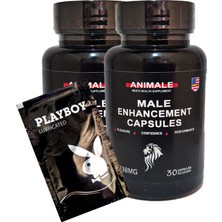 Ekobox Big Animale Erkeklere 2ADET 30LU Özel Bölge Şekillendirme Destekleyici BRK:015 + Hediy.e Playboy Kayan Jel