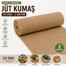 Şanlı Çuval 🌿 10 Ons Doğal Jüt Kumaş – 2 Metre | Dayanıklı & Dekoratif