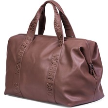Childhome Mommy Bag Çanta, Signature Vegan Deri Koyu Kahve