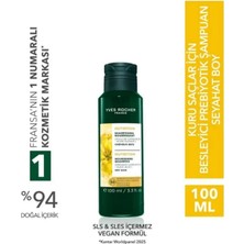 Yves Rocher Seyahat Boy Şampuan 100 ml Besleyici Prebiyotik Kuru Saç Vegan Tuzsuz Bakım