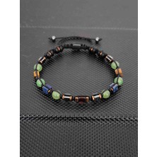 Tahrastone 6 mm Aventurin-Lapis Lazuli-Kaplangözü-Damla Kehribar Doğaltaş Bileklik Takı Aksesuar Erkek Bileklik