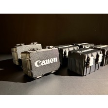 Print Zone Canon Lp-E6 ve LP-E6N Uyumlu 10 Kapasiteli Batarya Kutusu - Kilitli Hard Case Pil Organizeri