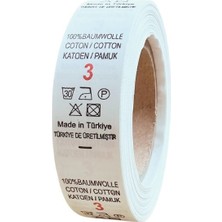 Örenler Plastik 2 cm Bez Numara Yıkama Yaka Etiketi (500'LÜ Rulo) 3