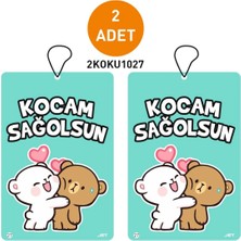 2'li Set Kocam Sağolsun Yazılı Özel Tasarımlı Konuşan Dekoratif Oto Kokusu ve Araç Kokusu
