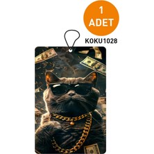 Zengin Kedi Tasarımlı Konuşan Dekoratif Oto Araç Kokusu ve Aksesuarı
