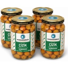 Marmarabirlik Yeşil Çizik Zeytin 400 gr Cam Xs-2xs x 4 Adet