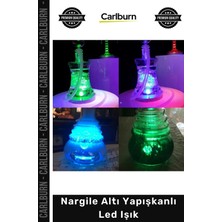Carlburn #nargile Renkli 3 Modlu Atmosferik Dekoratif Nargile Aksesuar Nargile Altı Yapışkanlı LED Işık