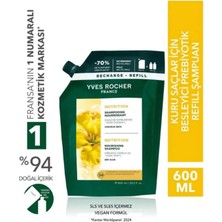 Yves Rocher Kuru Saç Vegan Tuzsuz Sls Sles Içermez Besleyici Prebiyotik Refill Şampuan 600 ml
