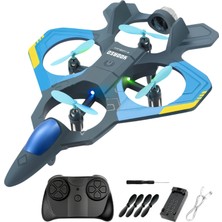 Giffy Uzaktan Kumandalı Jet Uçağı Drone Işıklı Şarjlı Takla Atabilen 360° Dönüş Yapabilen Otomatik Iniş Kalkış Hobi Drone 8-10 Dakika Kullanım Süresi