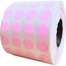 Örenler Plastik 10 Çap Renkli Pul Etiket (5.000'LI Rulo) Pembe