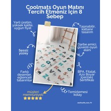Coolmats 200X130X1 cm Türkçe Alfabe & Yıldızlar Katlanabilir Oyun Matı