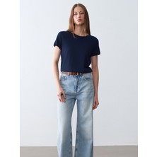Dilvin 32852 Basic T-Shirt-K.lacivert