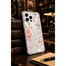 Powerfox Iphone 14 Pro Max Uyumlu Cute Çiçek Kelebek Baskılı Sevimli Telefon Kılıfı MK01A