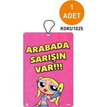 Arabada Sarışın Var Yazılı Özel Tasarımlı Dekoratif Askılı Oto Kokusu ve Araç Kokusu