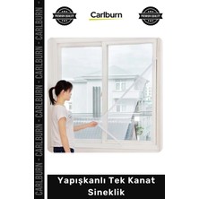 Carlburn #tülsineklik 125X75 cm Ince Dokulu Tül Pratik Montaj Pencere Kapı Uyumlu Yapışkanlı Tek Kanat Sineklik