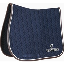 Kentucky Horsewear Leather Fishbone Deri Detaylı Atlama Eyer Altlığı