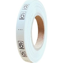 Örenler Plastik 1 cm Bez Numara Yaka Etiketi (500'LÜ Rulo) 6