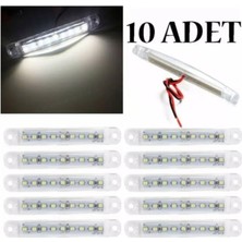 Astraled 10 Adet 9 Led'li Parmak LED Beyaz Kamyon Tır ve 12/24 Volt Araçlar Aksesuar Dorse & Etek Lambası