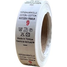 Örenler Plastik 2 cm Bez Numara Yıkama Yaka Etiketi (500'LÜ Rulo) 9