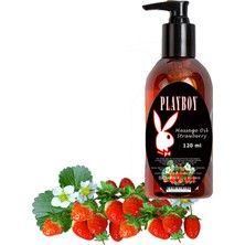 Ekobox Playboy Strawberry Massage Oil 120 ml Çilek Aromalı Vücut Masaj Yağı