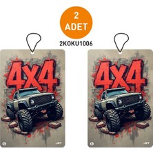 2'li Set 4x4 Offroad Cip Tasarımlı Dekoratif Askılı Oto Kokusu ve Araç Kokusu