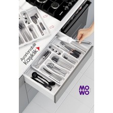 Empressco Mowo Home Beyaz Çift Taraflı Uzayabilen Pratik Çekmece Içi Kaşıklık Organizer Çekmece Düzenleyici - Fiyatı, Yorumları