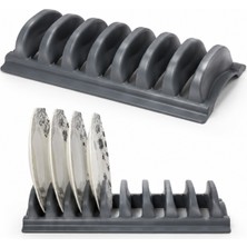 Beylini Tezgah Üstü 8'li Tabaklık Kurutmalık Stand Dolap Çekmece Içi Tabak Organizeri Standı Bulaşık Düzenleyici 13X35 cm