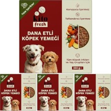 Kito Fresh Dana Etli Köpek YEMEĞI%100 Taze Içerikli Mama 250 gr (4 Paketi)
