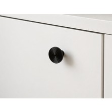 Güneş Modern Yuvarlak Siyah, Beyaz, Bej Düğme Mobilya Kulpu 50 mm & 32 mm ve Düğme Vida Delik Ölçülü| Mutfak Banyo Dolap Kulpu 5 Adet