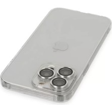 Hsc Bilişim Iphone 13 Pro Max Kılıf Luko Lens Silikon - Gümüş