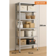 Empressco Rafburada 6 Katlı 43X93X200 cm Galvaniz Çelik Raf - Depo, Arşiv, Kiler, Dosya, Market Rafı - Fiyatı, Yorumları