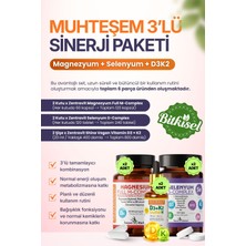 İlaçsız Market 3'lü Sinerji Paketi: Magnezyum M-Complex + Selenyum S-Complex + Vegan D3K2