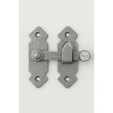 Fransız Kilidi, Metal Mandallı Kapı Kilidi, Sağlam Mekanizma, Bağlantı Aparatı, Kolay Montajlı, Pratik Kilit, Nostaljik Tasarım, Kapı, Mobilya, Dolap ve Pencere Kilidi, 180° (Gri, 2 Adet)