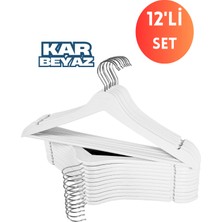 Empressco Dorcia Home 12 Adet Beyaz Lüks Askı Ahşap Görünümlü Plastik A Kalite Askı - Fiyatı, Yorumları