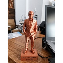 TSC Çalışma Masası ve Kitaplık Için Dekoratif 15 cm Atatürk Heykeli Modern Hediyelik (Plastik)