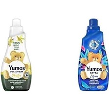 Yumoş Konsantre Çamaşır Yumuşatıcısı Vanilya 1200 ml 50 Yıkama 1 Adet ve Yumoş Çamaşır Yumuşatıcısı Lilyum 1440 ml