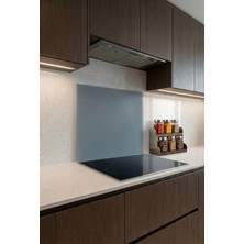 Saban 60X70 cm Gri Desenli Cam Ocak Arkası Koruyucu