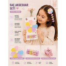 Asel Aksesuar 5'li Set Sevimli Karakter Figürlü Büyük Klips ve Mini Mandal Kız Çocuk Toka