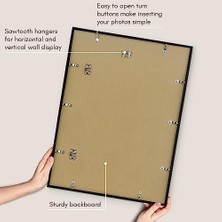 18X24 Parlak Pleksiglaslı Siyah Poster Çerçevesi - Ince Kenarlık 45 x 60 cm Duvar Için Büyük Resim Çerçevesi, Yatay Veya Dikey Formatta Poster Çerçeveleri