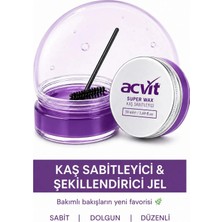 Acvit Süper Wax Kaş Sabitleyici ve Şekillendirici Jel 50 ML | Beyazlık Bırakmayan Şeffaf, Doğal Görünüm