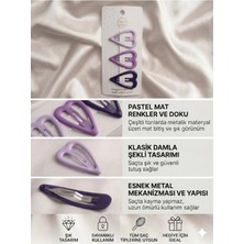Asel Aksesuar 3'lü Set Kalp Figürlü Esnek Metal Damla Çıt Çıt Saç Tokası - 3 Farklı Renk Seçeneği