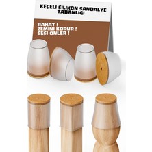 Benceal 4'lü Set Masa Sandalye Koltuk Ayak Zemin Koruyucu Darbe Emici Ses Önleyici Keçeli Silikon Kılıf