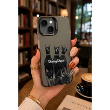 Powerfox Iphone 13/14 Uyumlu Köpekler Tema Silikon Kenar Sert Arka Anti Düşme Telefon Kılıfı MK01A