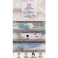 Asel Aksesuar 2'li Set Sevimli Kedi Figürlü Simli Fiyonk Detaylı Çıtçıtlı Kız Çocuk Toka