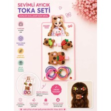 Asel Aksesuar 13'lü Set + Çok Renkli + Meyveli Ayıcık + Klipsli ve Lastikli Toka Seti