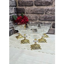 SEÇKİNEV Pretty 6 Parça 330CC Döküm Ayaklı Kase Takımı Magnolya&dondurma&çerez&salata Kasesi