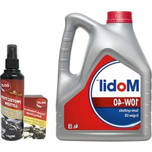 Mobil 10W40 Motor Yağı 4 L + 00117 Gojo Araç Bakım Seti