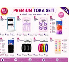 Asel Aksesuar 8'li Set Çok Renkli Premium Xxl Kız Çocuk Karma Saç Tokası Seti Yıldız ve Karakter Figürlü