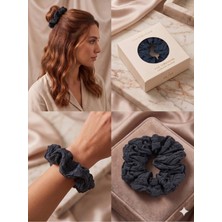 Asel Aksesuar Bürümcük Dokulu Kumaş Hacimli Scrunchie Lastik Toka Farklı Renk Seçenekli